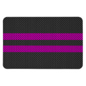 Magnet Flexible Hot Fuchsia Pink Racing Stripes Carbon Fiber Style (Horizontal)