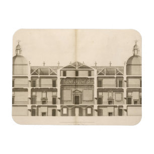 Magnet Flexible Houghton Hall : section de l'avant occidental,