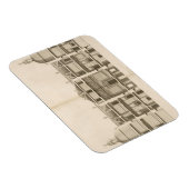 Magnet Flexible Houghton Hall : section du front ouest, gravée (Côté Droit)
