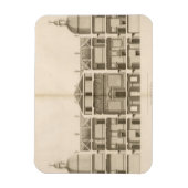 Magnet Flexible Houghton Hall : section du front ouest, gravée (Vertical)