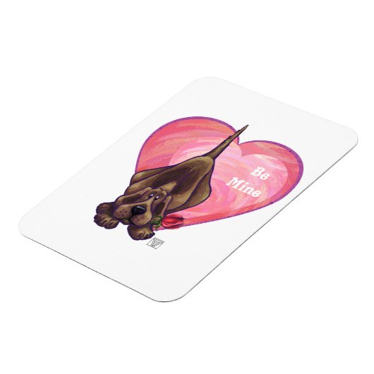Magnet Flexible Hound Dog Valentine's Day (Côté Gauche)