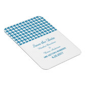 Magnet Flexible Houndstooth Enregistrer l'aimant de date, bleu (Côté Droit)