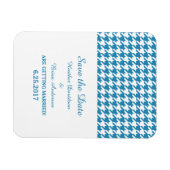 Magnet Flexible Houndstooth Enregistrer l'aimant de date, bleu (Horizontal)