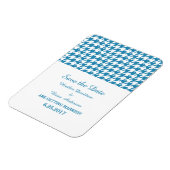 Magnet Flexible Houndstooth Enregistrer l'aimant de date, bleu (Côté Gauche)