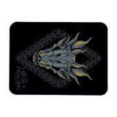 Magnet Flexible HOUSE of the Dragon | Skull Diamond Crest (Horizontal)