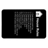 Magnet Flexible House Rules Réfrigérateur noir et blanc (Horizontal)