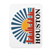 Magnet Flexible Houston Texas Vintage Sunset Retro Travel (Vertical)