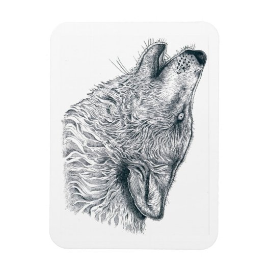 Magnet Flexible Howling Wolf (Vertical)