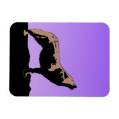 Magnet Flexible Howling Wolf at Sunset - Art faunique original (Horizontal)
