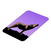 Magnet Flexible Howling Wolf at Sunset - Art faunique original (Côté Gauche)