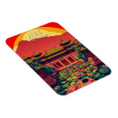 Magnet Flexible Hue Vietnam Pagoda Voyage Retro (Côté Droit)