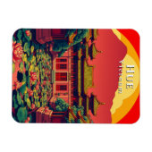 Magnet Flexible Hue Vietnam Pagoda Voyage Retro (Horizontal)