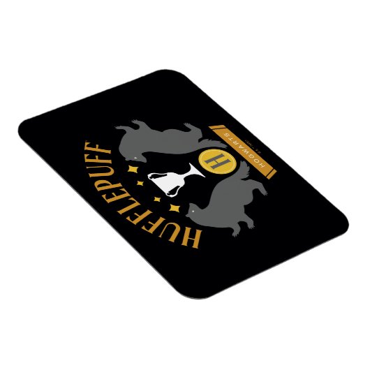 Magnet Flexible HUFFLEPUFF™ Badger and Cup House Pride Graphisme (Côté Droit)