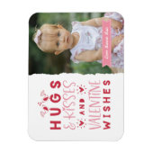 Magnet Flexible Hugs & Baisers & Voeux de Saint Valentin (Vertical)