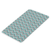 Magnet Flexible Huile d'argent et ZigZag Turquoise (Côté Gauche)