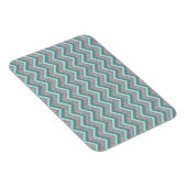 Magnet Flexible Huile d'argent et ZigZag Turquoise (Côté Droit)