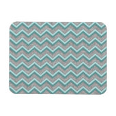 Magnet Flexible Huile d'argent et ZigZag Turquoise (Horizontal)