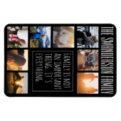 Magnet Flexible Huit images personnalisées noir (Horizontal)