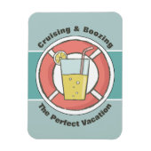 Magnet Flexible Humour de bateau de croisière - Croisière et Boozi (Vertical)