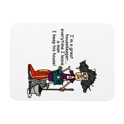 Magnet Flexible Humour de femme de charge (Horizontal)