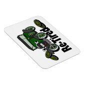 Magnet Flexible Humour de voiture d'antiquité Re-Tired (Côté Droit)