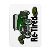 Magnet Flexible Humour de voiture d'antiquité Re-Tired (Vertical)