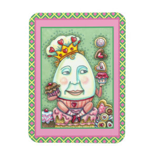 MAGNET FLEXIBLE HUMPTY ROI DES COEURS ET CONFISERIES, VALENTIN