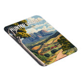 Magnet Flexible Hunter Valley Australia Travel Art Vintage (Côté Droit)