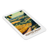 Magnet Flexible Hunter Valley Australie Illustration Travel Art (Côté Droit)
