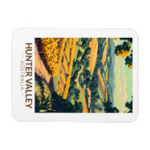 Magnet Flexible Hunter Valley Australie Illustration Travel Art (Horizontal)