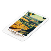 Magnet Flexible Hunter Valley Australie Illustration Travel Art (Côté Gauche)