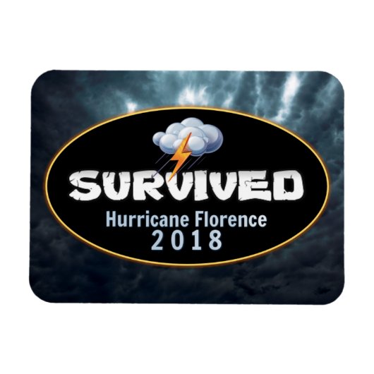 Magnet Flexible Hurricane survécu Florence (Horizontal)
