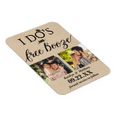 Magnet Flexible I Do's & Free Booze Modern Wedding Enregistrer la (Côté Droit)