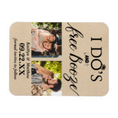 Magnet Flexible I Do's & Free Booze Modern Wedding Enregistrer la (Horizontal)