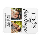 Magnet Flexible I Do's & Free Booze Modern Wedding Enregistrer la  (Horizontal)