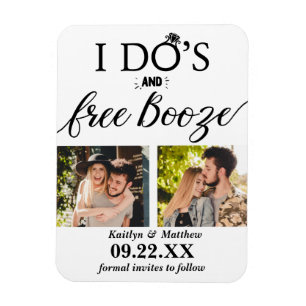 Magnet Flexible I Do's & Free Booze Modern Wedding Enregistrer la