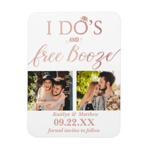 Magnet Flexible I Do's & Free Booze Modern Wedding Enregistrer la