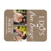Magnet Flexible I Do's & Free Booze Modern Wedding Enregistrer la  (Horizontal)