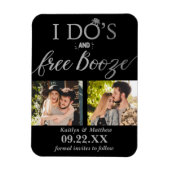 Magnet Flexible I Do's & Free Booze Modern Wedding Enregistrer la (Vertical)