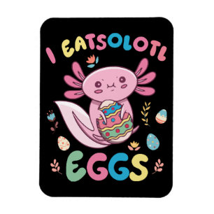 Magnet Flexible I Eatsolotl Oeufs Rabbit Axolotl Bunny Lapin Pâque