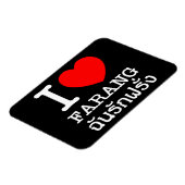 Magnet Flexible I Heart (Amour) Farang (Côté Gauche)