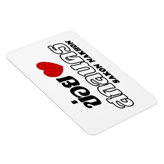 Magnet Flexible I Heart (Amour) Sakon Nakhon, Isan, Thaïlande (Côté Droit)