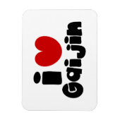 Magnet Flexible i heart Gaijin (Vertical)