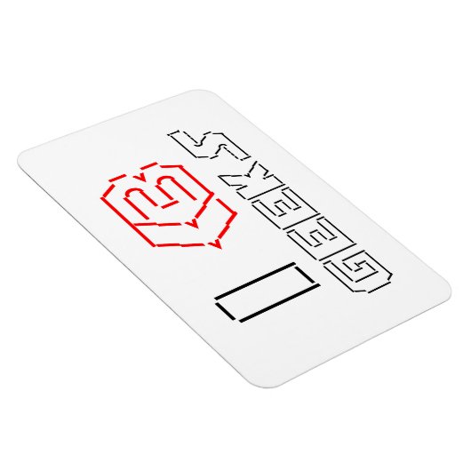 Magnet Flexible I Heart Geek ASCII ART (Côté Droit)