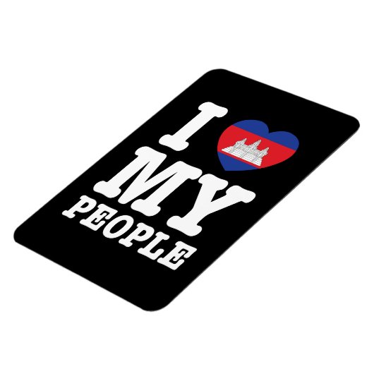 Magnet Flexible I Heart (Love) My Khmer People (Côté Gauche)