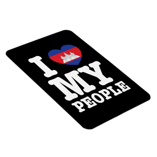 Magnet Flexible I Heart (Love) My Khmer People (Côté Droit)