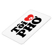 Magnet Flexible I Heart (Love) Pho (Tôi PHỞ) (Côté Gauche)