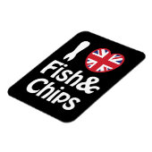 Magnet Flexible I Heart [Love] Poisson & Chips (Côté Gauche)