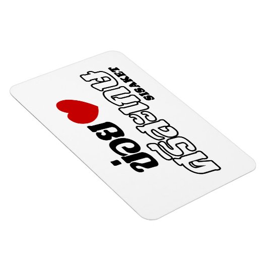 Magnet Flexible I Heart (Love) Sisaket, Isan, Thaïlande (Côté Droit)