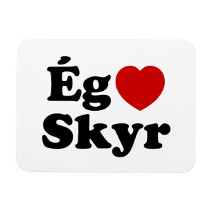 Magnet Flexible I Heart (Love) Skyr [Ég Elska Skyr] Islandais